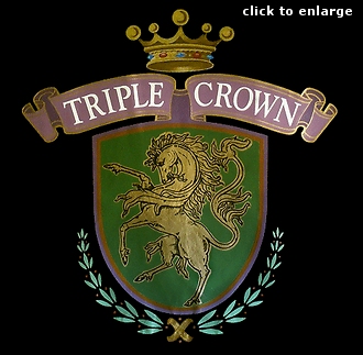 Triple Crown awning sign